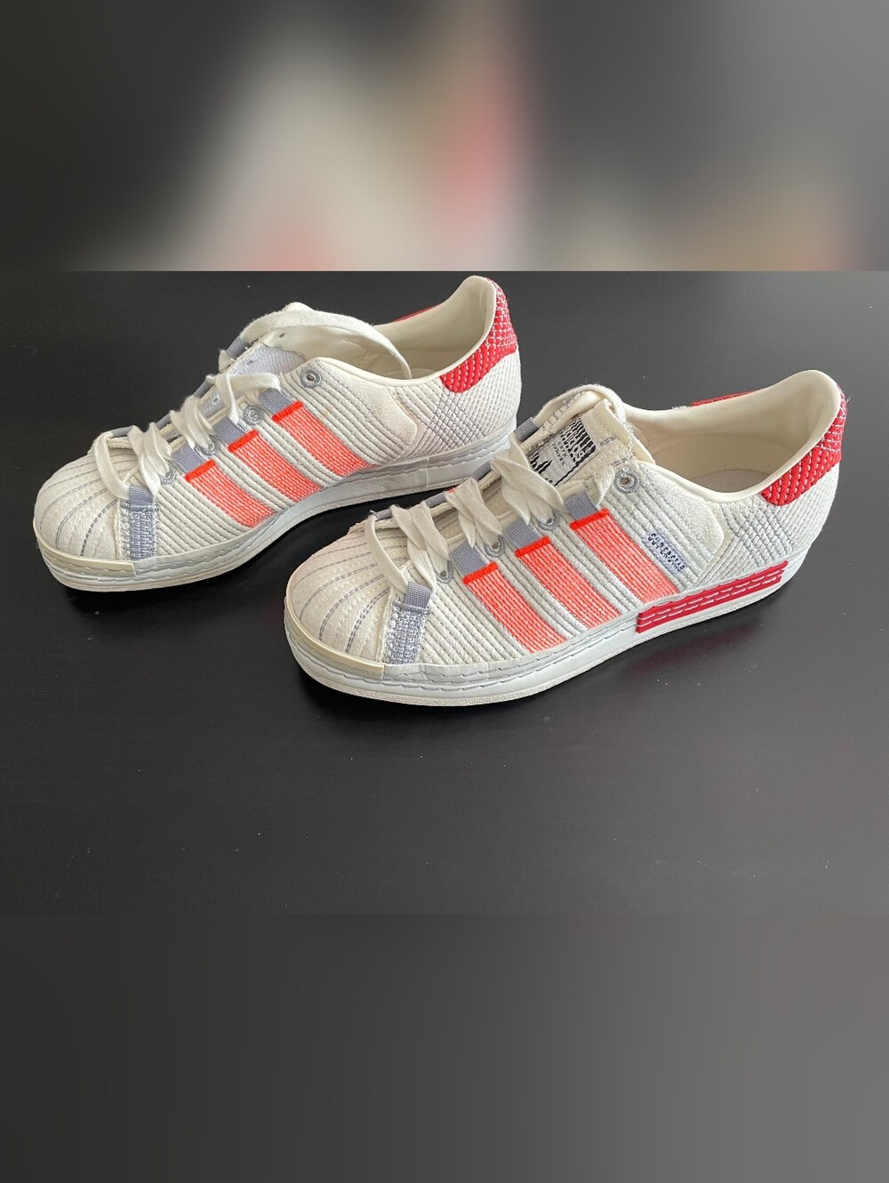 adidas Craig Green Off-White Sneakers with Orange Accents